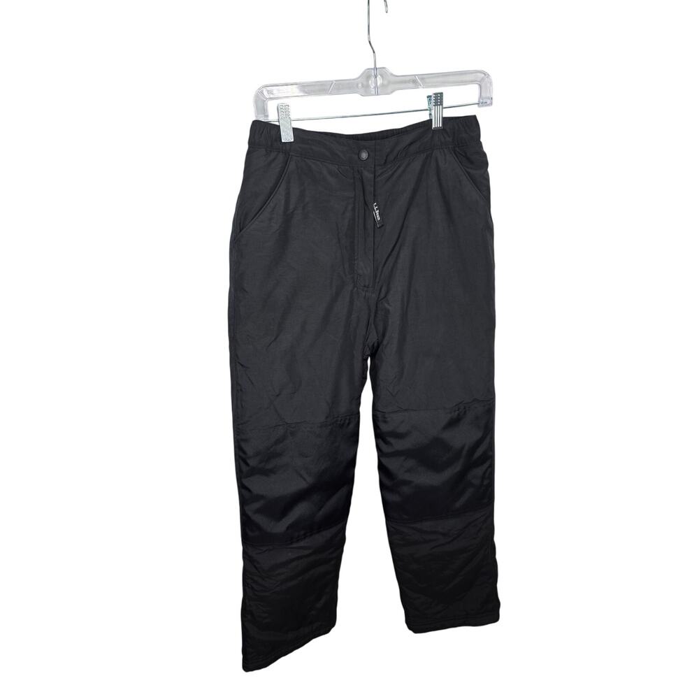 LL Bean Kids Black Snow Pants Size 14 Thinsulate Insulated Ski Snowboard